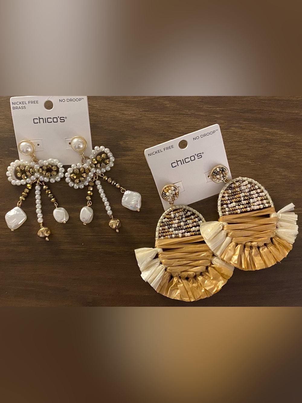 Chico's Statement Earrings MSRP $40 each